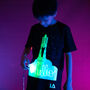 Rocket Interactive Green Glow T Shirt In Black, thumbnail 1 of 6