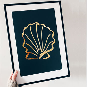 Gold Foil Shell Print, 2 of 8