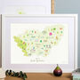 Map Of South Yorkshire Art Print, thumbnail 1 of 8