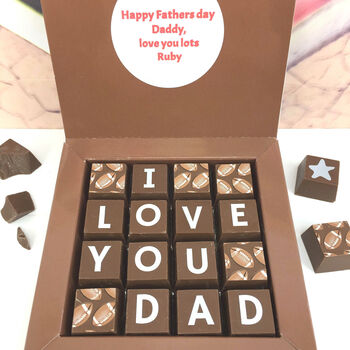 Love You Dad Chocolates With Personalised Message, 6 of 9