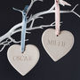 Engraved Ceramic Heart Decoration, thumbnail 2 of 5