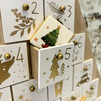 Personalised Wooden Christmas Tree Advent Calendar, 6 of 6