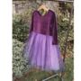Purple Velvet Sparkly Christmas Party Dress, thumbnail 5 of 5
