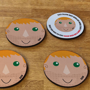 Personalised Coasters Gift For Dad, 4 of 10