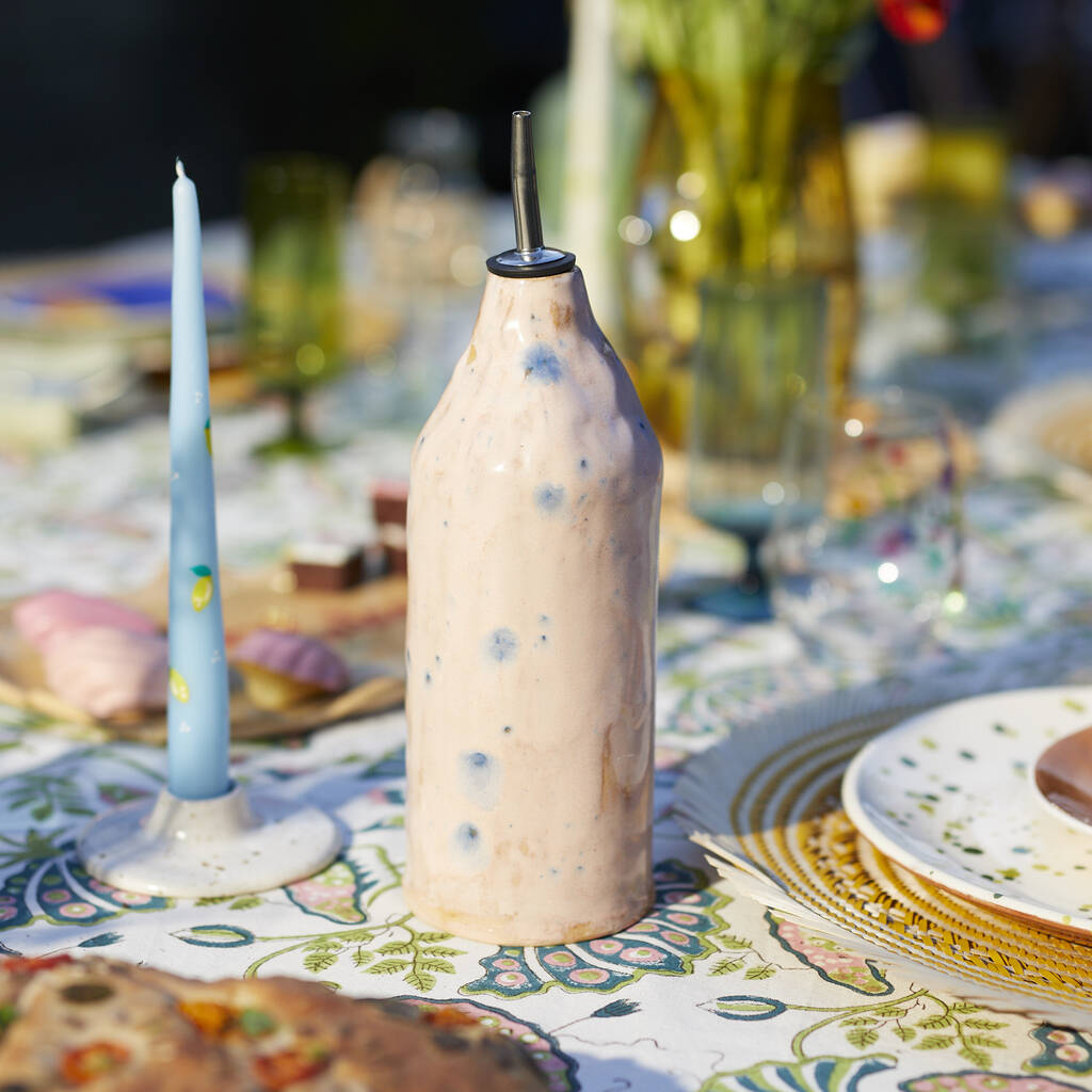 Oil Me Up Baby Ceramic Bottle With Pourer Top By Harlie Brown Ceramics