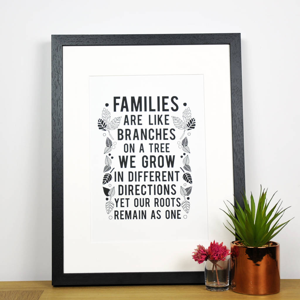 Families Are Like Branches On A Tree Print By Ant Design Gifts ...