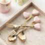 Pink Heart Fork Spoon Set, thumbnail 2 of 3