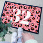 Personalised Leopard Print Doormat Gift For The Home, thumbnail 1 of 3