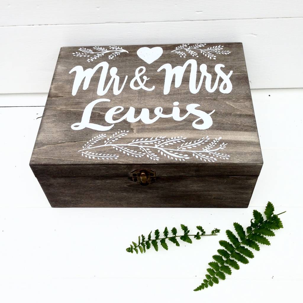 personalised wedding keepsake/memory box by potting shed designs