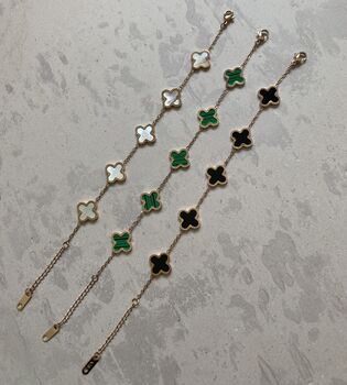 Adina Clover Bracelet Emerald, 6 of 6