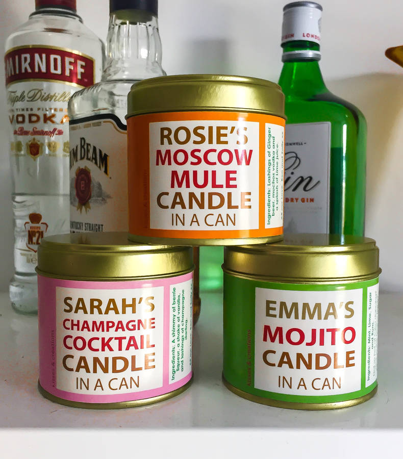 Personalised Cocktail Candle In A Can, 1 of 4