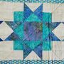 Table Runner With Star Patchwork In Blues And Greens, thumbnail 4 of 10