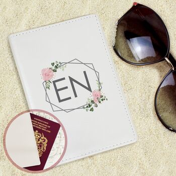 Personalised Floral Cream Passport Holder, 2 of 4