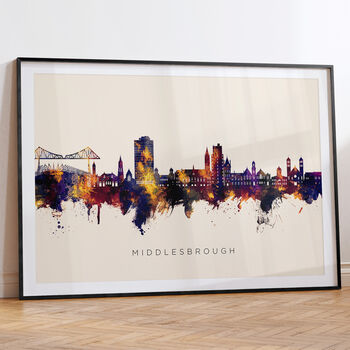 Middlesbrough Skyline Cityscape Art Print, 6 of 12