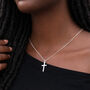 Personalised Sterling Silver Cross Pendant Necklace, thumbnail 1 of 7