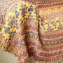 Bohemian Sofa Throw Blanket With Tassels Cotton Knitted, thumbnail 7 of 9
