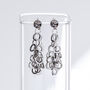 Silver Gun Metal Plated Rings Earrings, thumbnail 1 of 5