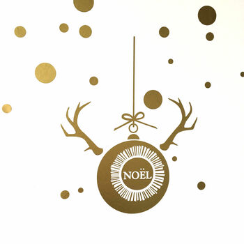 Christmas Stag Bauble Decal Sticker, 3 of 3