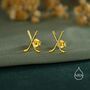 Sterling Silver Hocky Stick Stud Earrings, thumbnail 4 of 12