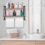 Two Tier White Storage Shelf With Towel Bar, thumbnail 8 of 8