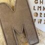 Corduroy Fabric Personalised Initial Letter, thumbnail 4 of 12