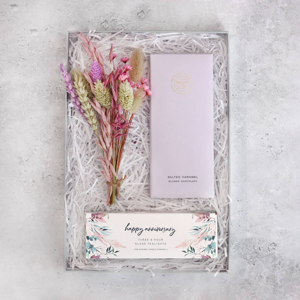 Anniversary Flowers And Chocolate Letterbox Gift Set By Letterbox Gifts