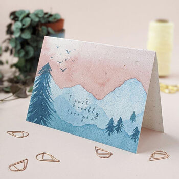 I Just Really Love You Mountains Card, 2 of 2