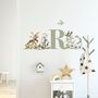 Personalised Dinosaur Land Initial Wall Sticker Set, thumbnail 1 of 4