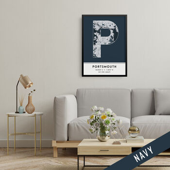 Portsmouth City Map Wall Art Print, 4 of 9