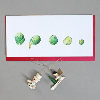 Brussels Sprouts Christmas Card, 3 of 3