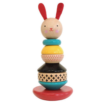 Eco Friendly Wooden Rabbit Stacking Toy, 3 of 4