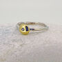 Sterling Silver Pebble Ring Set With Diamond, thumbnail 2 of 3
