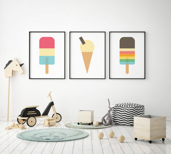 Rainbow Striped Lolly Print, 3 of 8