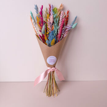 Rainbow Dried Flower Bouquet Gift, 6 of 8