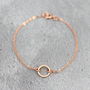 Rose Gold Plated Eternity Circle Bracelet, thumbnail 5 of 7