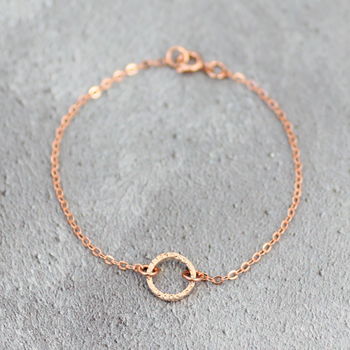 Rose Gold Plated Eternity Circle Bracelet, 5 of 7