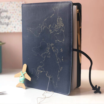 Stitch Where You've Been Leather Travel Notebook, 9 of 12