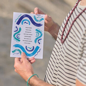 Wild Swimming Poem Greeting Card, 2 of 4