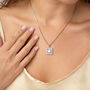 Swarovski Crystal Square Pendant Necklace, thumbnail 2 of 6