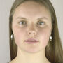 Sterling Silver Textured Wedge Earrings, thumbnail 3 of 3