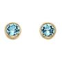 18ct Gold Plated March Birthstone Stud Earrings, thumbnail 4 of 8