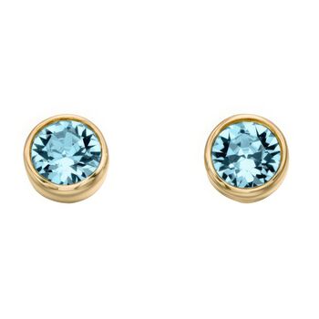 18ct Gold Plated March Birthstone Stud Earrings, 4 of 8