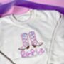 Floral Cowboy Boots Name Personalised Embroidered Sweatshirt, thumbnail 3 of 4