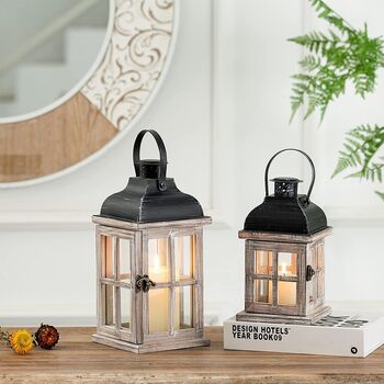 Decorative Wooden Candle Lantern, 3 of 7