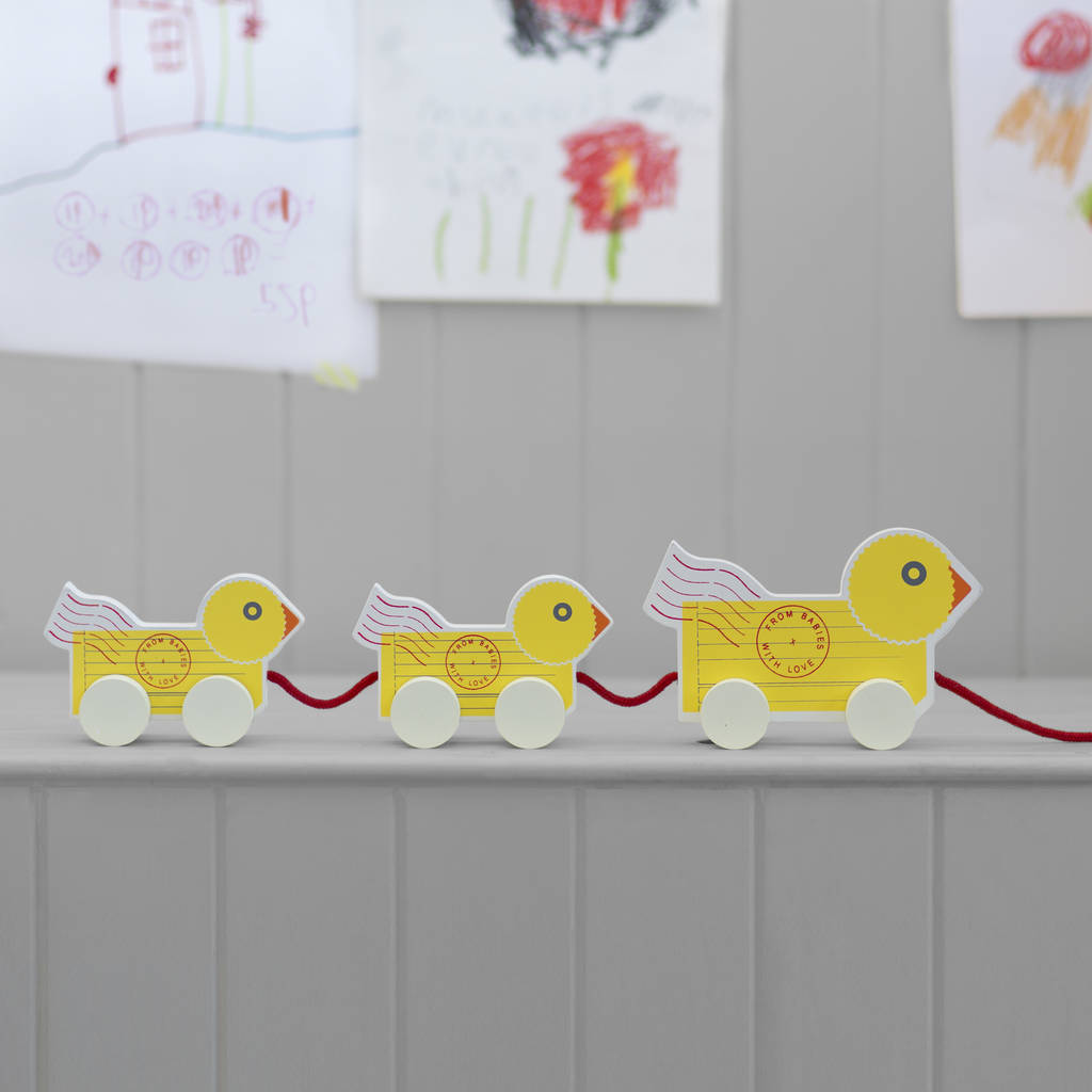 Wooden Duck Family Pull Along By From Babies With Love