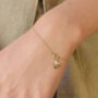 9ct Solid Gold Hand Formed Heart Bracelet, thumbnail 1 of 2