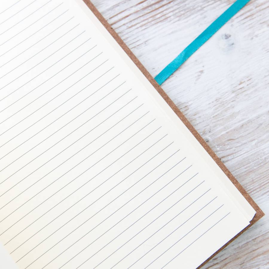Personalised Leather Notebook With Ribbon By BeGolden