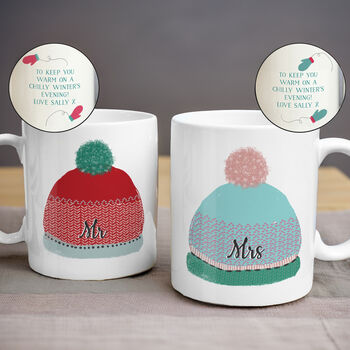 Personalised Woolly Hats Mug Set, 4 of 6