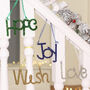 Four Hand Beaded Festive Phrases Hanging Decorations, thumbnail 3 of 5
