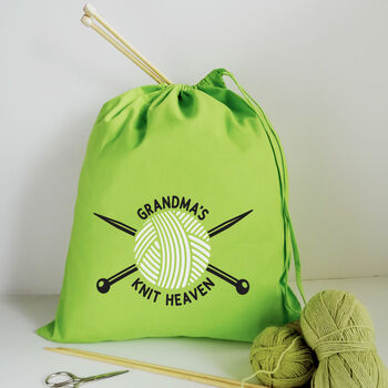 Personalised 'Knit Heaven' Knitting Bag, 3 of 5
